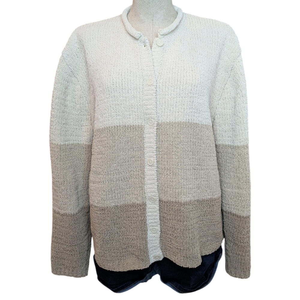 Northern Reflections Colourblock Cardigan XL Neutral Soft Cozy Vintage